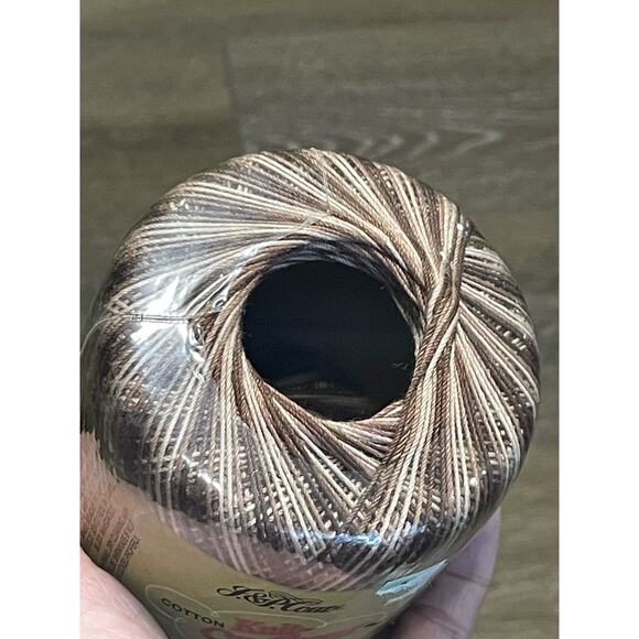 J&P Coats Knit Cro-Sheen Mercerized Cotton Shaded Browns Autumn Colors 150 Yards - Picture 6 of 6